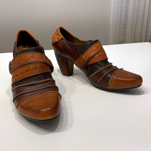 L'Artiste Spring Step Wondrous Brown Leather Ankle Booties EU Size‎ 38 US Size 7 - Picture 4 of 12